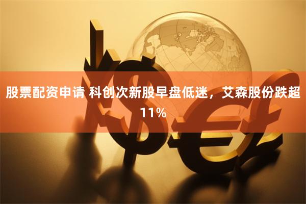 股票配资申请 科创次新股早盘低迷，艾森股份跌超11%